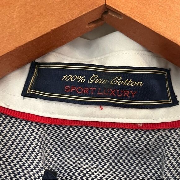 Men's Louis Philipe Blue & White Dress Shirt - Picture 8 of 8